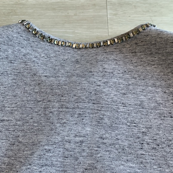 Elizabeth and James Quinn  Rhinestone Jacket, Size Large, Gray color. Like New. - Picture 3 of 9